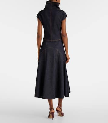 Triangle De-Nîmes denim midi skirt | Jacquemus