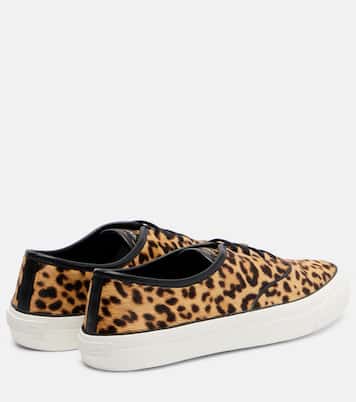 Sneakers minimaliste in pelle con stampa animalier | Aquazzura