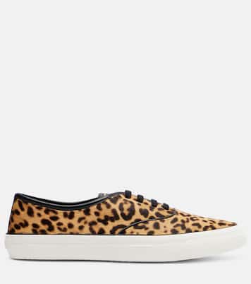 Sneakers minimaliste in pelle con stampa animalier | Aquazzura
