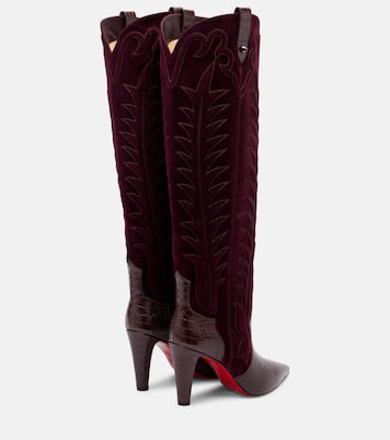 Bottes Santia Botta 85 en daim | Christian Louboutin