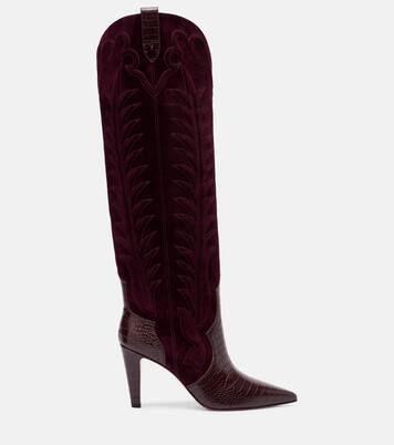 Bottes Santia Botta 85 en daim | Christian Louboutin