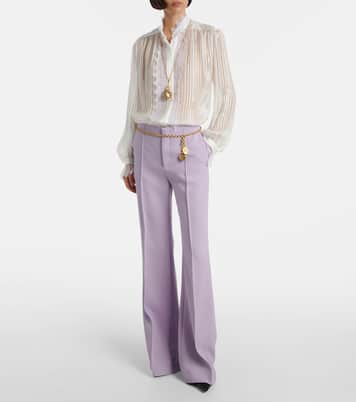 High-rise virgin wool wide-leg pants | Chloé