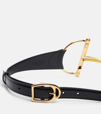 Horsebit leather belt | Gucci