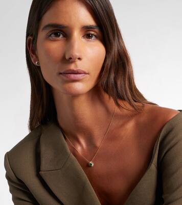 One Of A Kind 18kt gold necklace with emerald and diamonds | Suzanne Kalan
