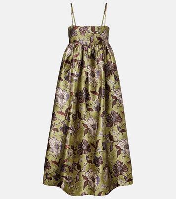 Citron floral midi dress | Alémais