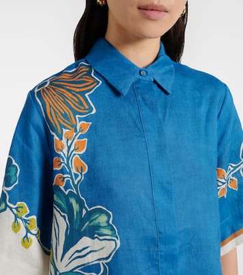 Chemise Luda en lin à fleurs | Alémais