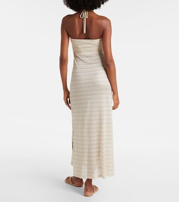Mila off-shoulder lamé maxi dress | Melissa Odabash