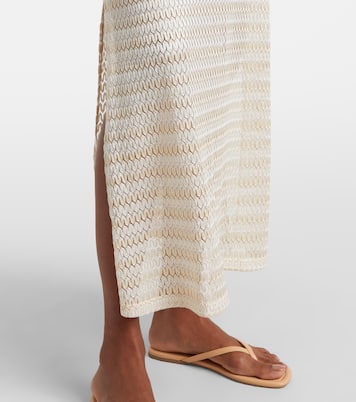 Mila off-shoulder lamé maxi dress | Melissa Odabash