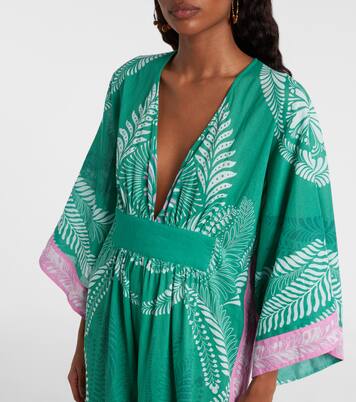 Caftán Sol de algodón estampado | Poupette St Barth