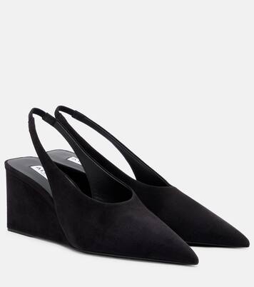 Wedges Cube 75 aus Veloursleder | Alaïa