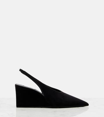 Wedges Cube 75 aus Veloursleder | Alaïa