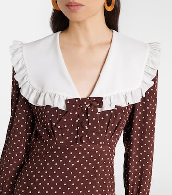 Vestido midi de seda con lunares | Alessandra Rich