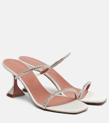 Sandalen Gilda 70 aus Satin mit Kristallen | Amina Muaddi