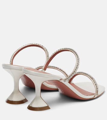 Sandalen Gilda 70 aus Satin mit Kristallen | Amina Muaddi