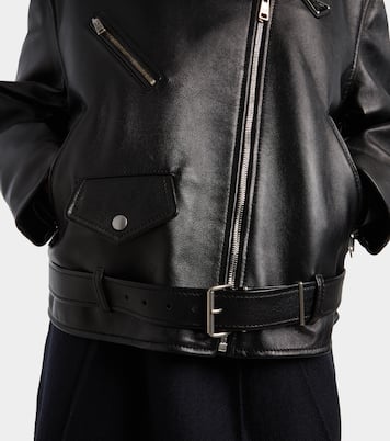 Leather biker jacket | Prada