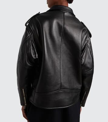 Leather biker jacket | Prada