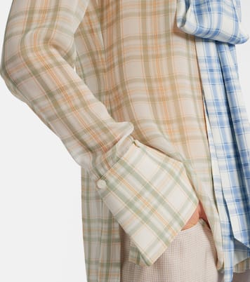 Sheer tie-neck silk blouse | Acne Studios