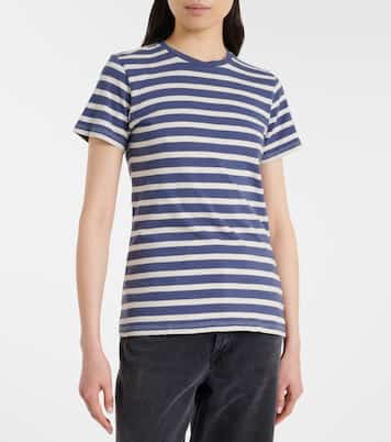 Camiseta Lana de jersey de algodón a rayas | Nili Lotan