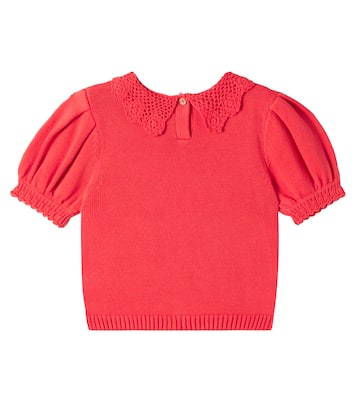 Niko crochet-trimmed cotton top  | Bonton