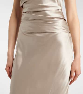 Silk satin bustier gown | The Sei