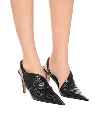 Point 90 leather slingback pumps | Bottega Veneta