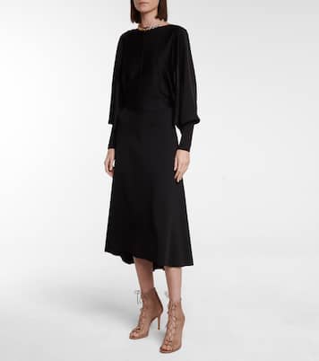 Open-back stretch-knit midi dress | Victoria Beckham