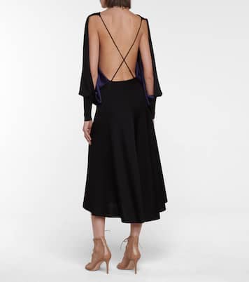 Open-back stretch-knit midi dress | Victoria Beckham