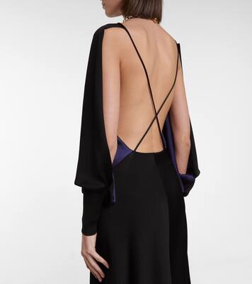 Open-back stretch-knit midi dress | Victoria Beckham