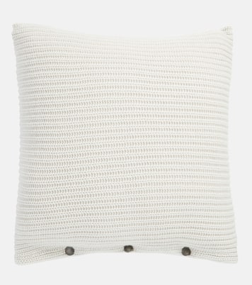 Cuscino in cashmere a coste | Brunello Cucinelli