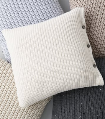 Cuscino in cashmere a coste | Brunello Cucinelli