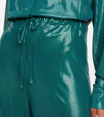 Lamé wide-leg pants | Oséree
