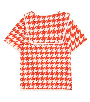Houndstooth embroidered swim top | Mini Rodini