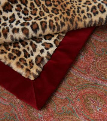 Leopard-print and paisley throw | Etro