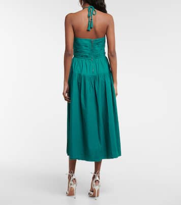 Emmaline halterneck cotton poplin midi dress | Ulla Johnson