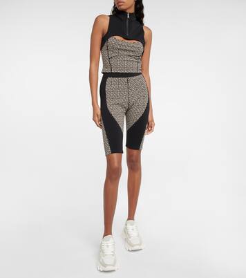 Top cropped in jersey con monogramma | Balmain