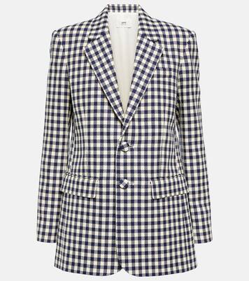 Blazer de lana y algodón a cuadros | Ami Paris