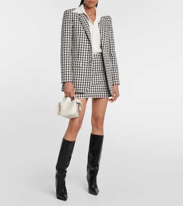 Blazer de lana y algodón a cuadros | Ami Paris