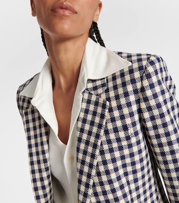 Blazer de lana y algodón a cuadros | Ami Paris