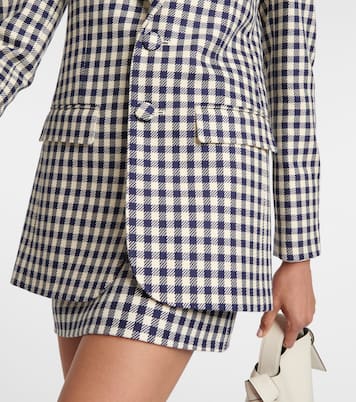 Blazer de lana y algodón a cuadros | Ami Paris