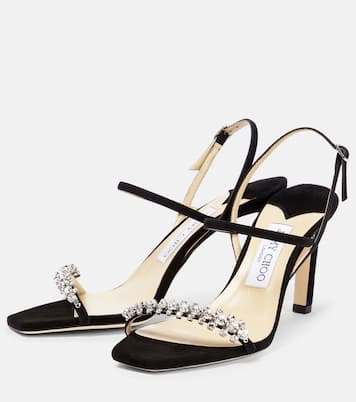 Meira 85 embellished suede sandals | Jimmy Choo