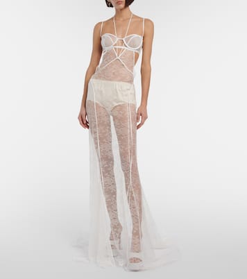 Bridal Robe aus Spitze | Nensi Dojaka