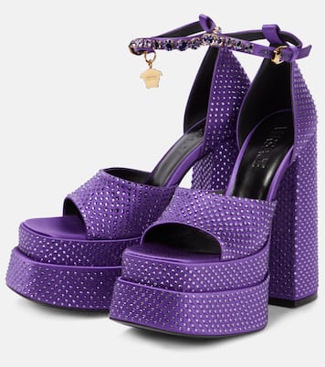 Medusa Aevitas embellished platform sandals | Versace
