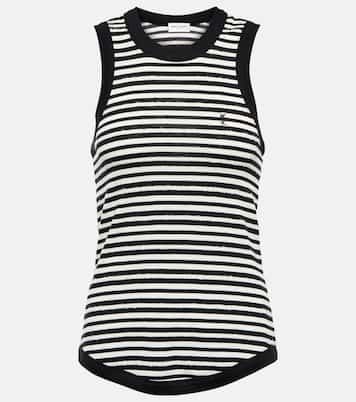 Tank top Cassandre in jersey a righe | Saint Laurent