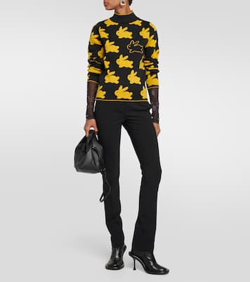 Jersey de cuello alto de jacquard | JW Anderson