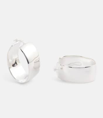 Orecchini a cerchio argentati | Jil Sander