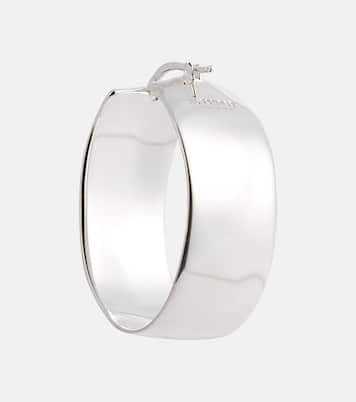 Orecchini a cerchio argentati | Jil Sander