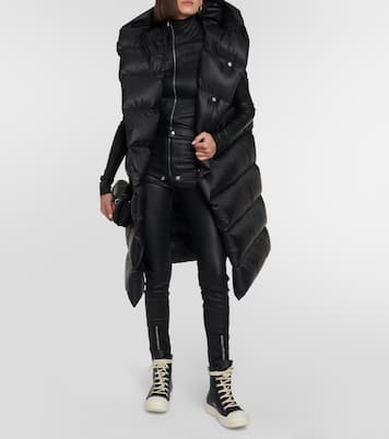 Abrigo con capucha y paneles de plumas | Rick Owens