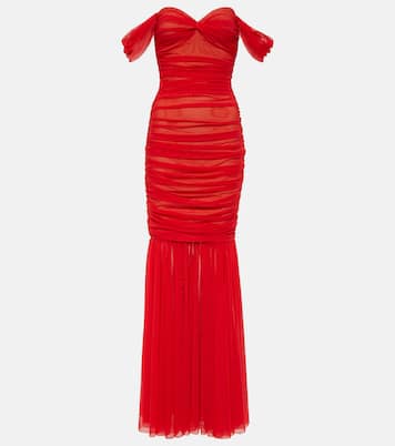 Off-Shoulder-Robe Walter aus Mesh | Norma Kamali