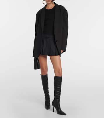 Myca pleated wool miniskirt | Aya Muse