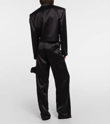 Cropped silk and wool blazer | Magda Butrym